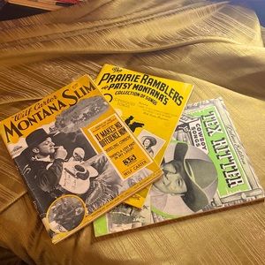 Three Vintage Western Songbooks - Montana Slim, Tex Ritter, Patsy Montana